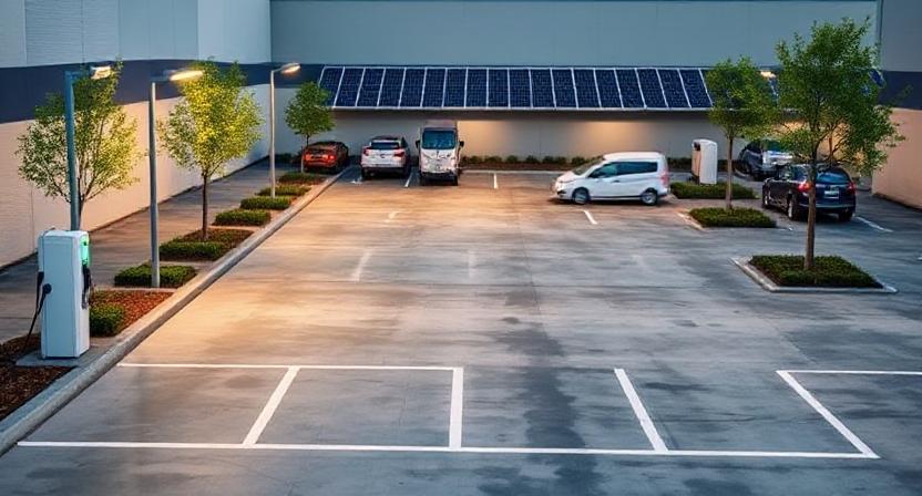 Industrial EV Solar Parking