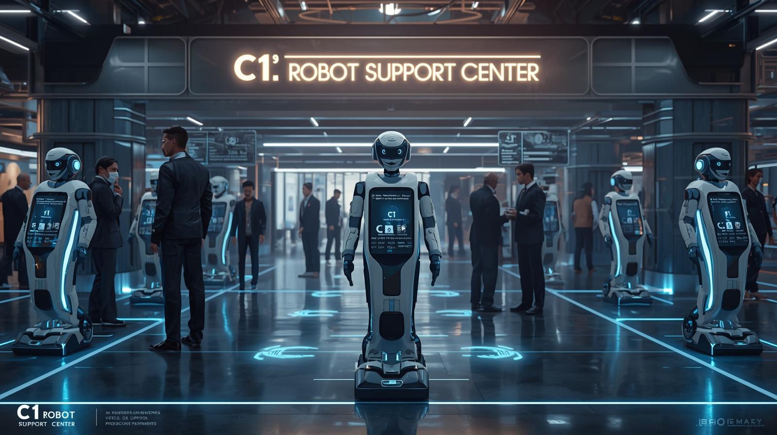 Interactive Walking Customer Support Robots
