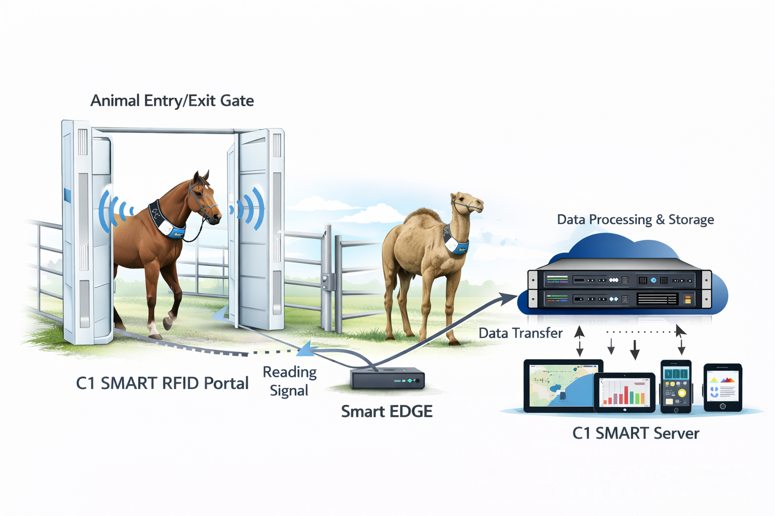 RFID Gates and Livestock Automation for Smart Farms