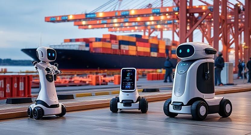 Port Robots for Delivery and Display