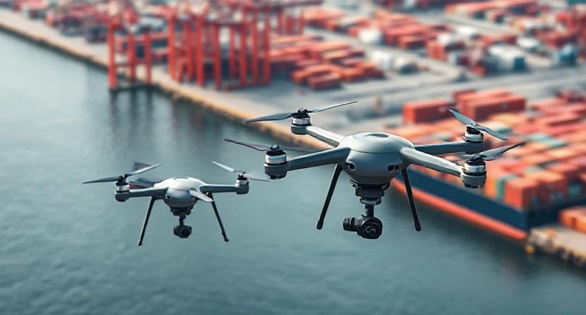 Port Surveillance, Delivery and Emergency Drones